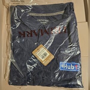 Corporate Logo Trimark Blue Polo Shirt Size 3XL NWT In Sealed Bag Hub1 Recycling